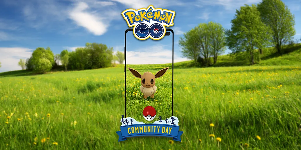 Eevee featured in Pokémon GO Community Day artwork