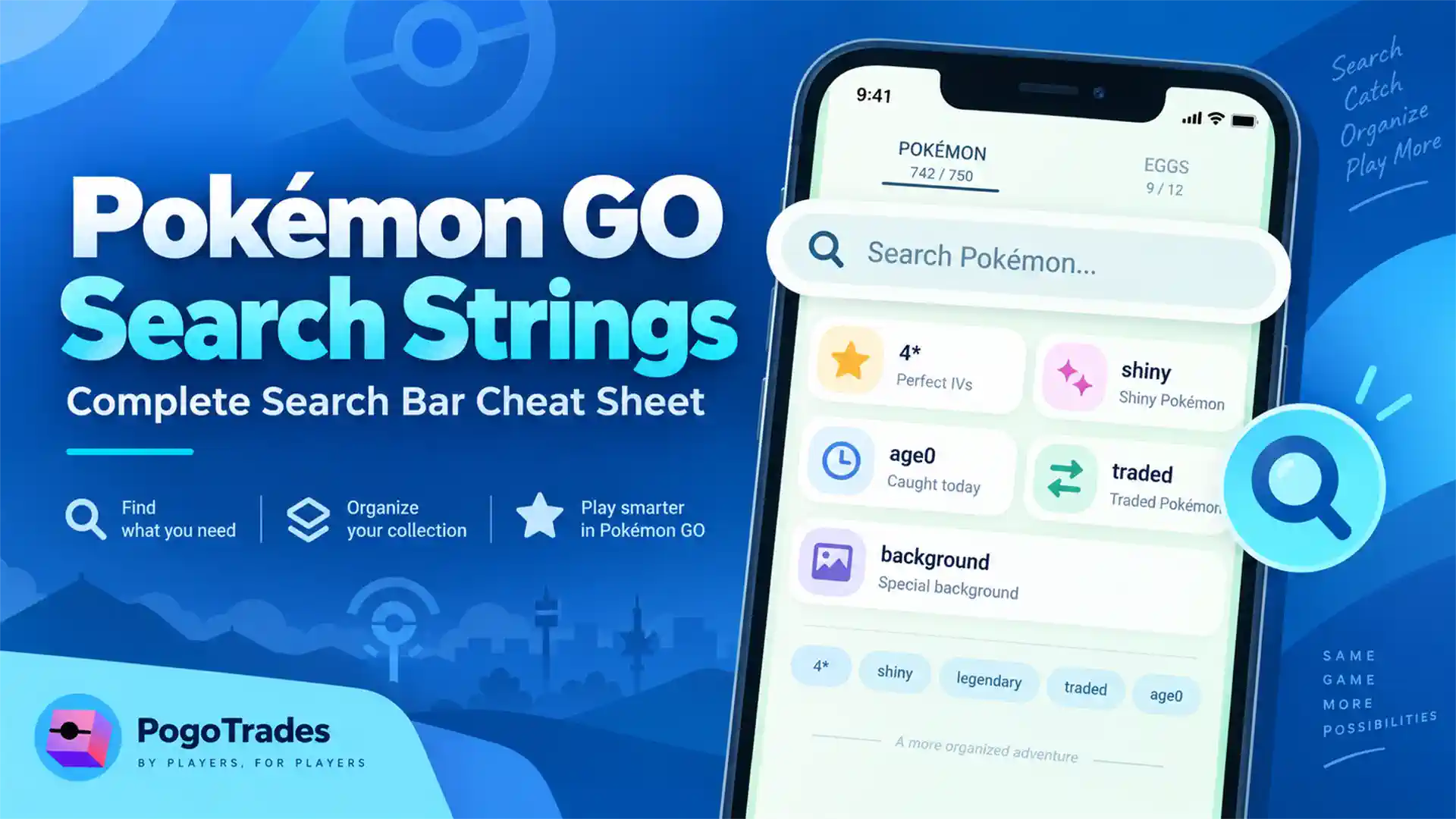 Pokémon GO Search Strings: Complete Search Bar Cheat Sheet