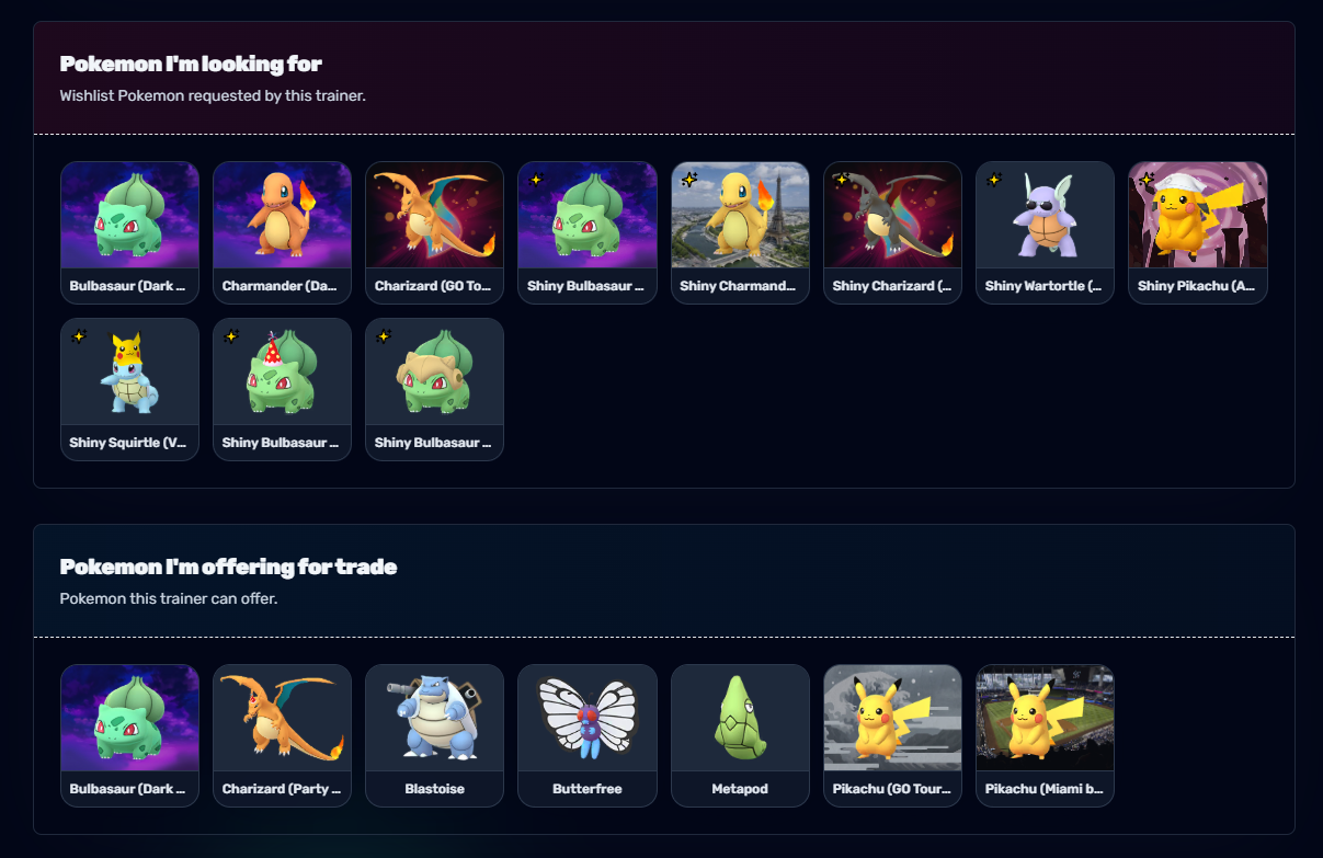 Pokémon GO Wishlist Generator
