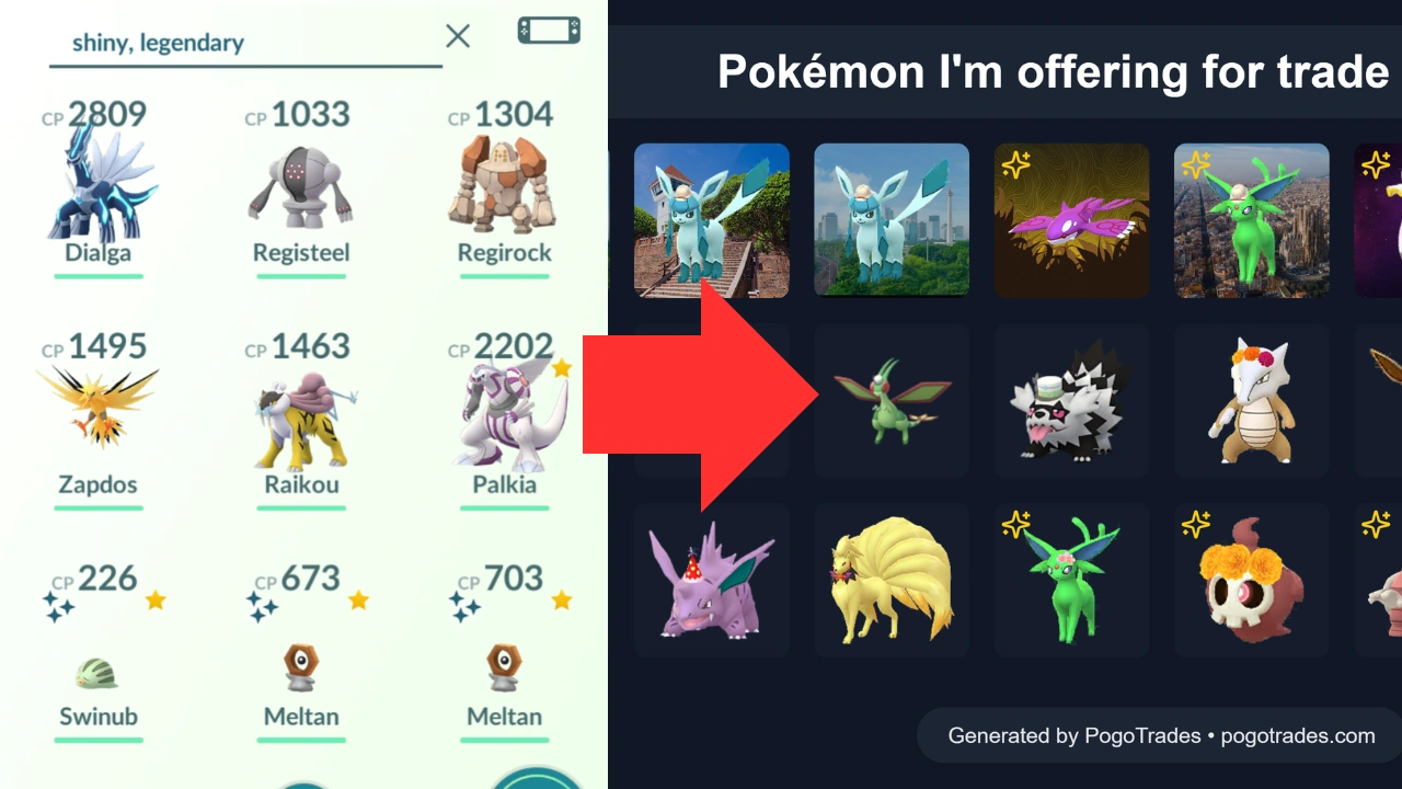Pokémon GO Trade List Generator: Make & Share Trade Lists