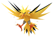 Shiny Zapdos (Dark Skies background)