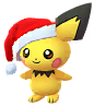 Shiny Pichu (Santa Hat)