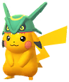 Pikachu (Rayquaza Hat)